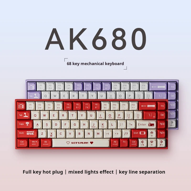 AK680 Mechanische Tastatur Gaming Mini Tastatur Notebook