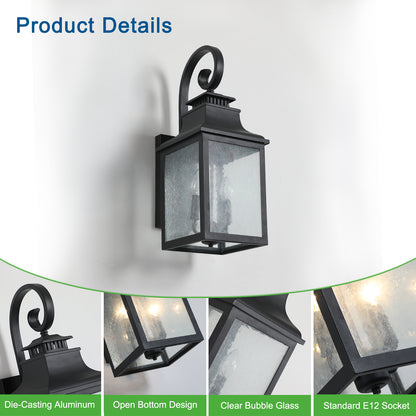 Large Outdoor Wall Lamps With Glass