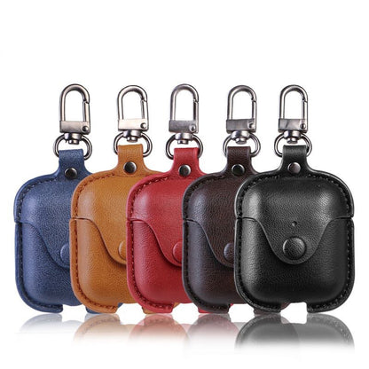 Headphone Case For Airpods Leather Case Luxury Genuine Cover For Apple AirPods 2 Case Air pods Earpods Accessories Earphone Bags