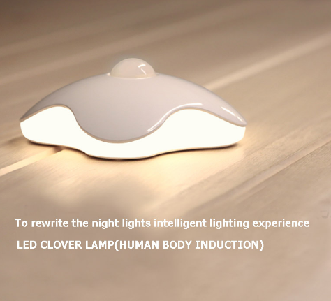 Four Leaf Clover PIR Motion Sensor LED Night Light Smart Human Body Induction Novelty Battery USB Closet Cabinet Toilet Lamps