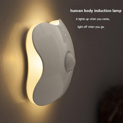 Four Leaf Clover PIR Motion Sensor LED Night Light Smart Human Body Induction Novelty Battery USB Closet Cabinet Toilet Lamps