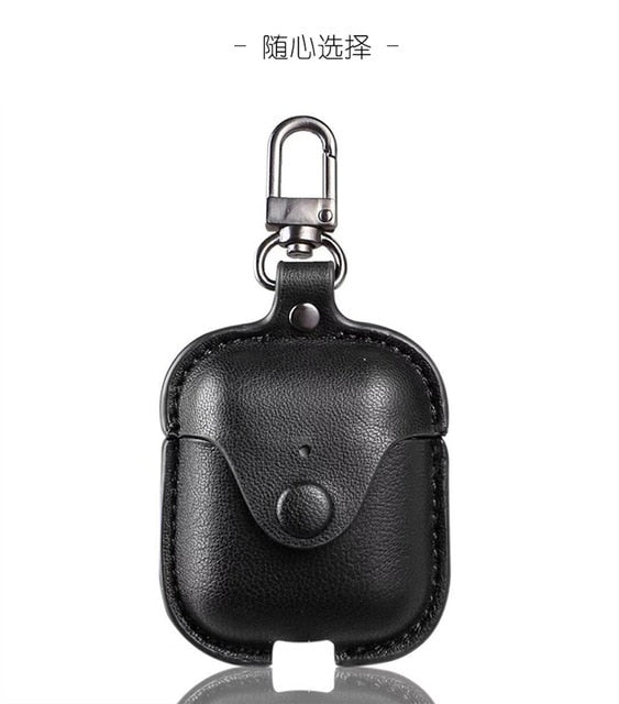 Headphone Case For Airpods Leather Case Luxury Genuine Cover For Apple AirPods 2 Case Air pods Earpods Accessories Earphone Bags