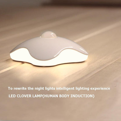 Four Leaf Clover PIR Motion Sensor LED Night Light Smart Human Body Induction Novelty Battery USB Closet Cabinet Toilet Lamps