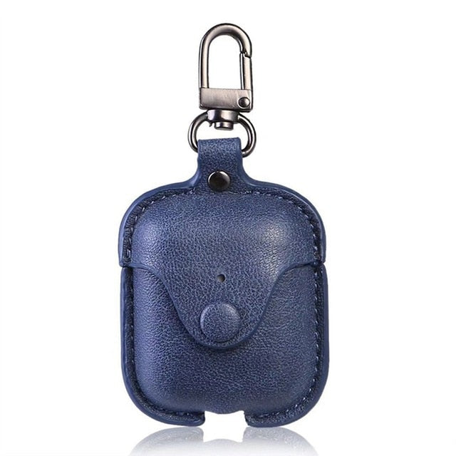 Headphone Case For Airpods Leather Case Luxury Genuine Cover For Apple AirPods 2 Case Air pods Earpods Accessories Earphone Bags