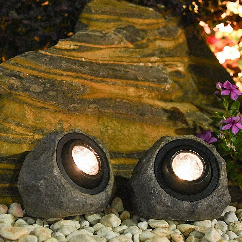 Outdoor waterproof resin decoration for solar stone lamps