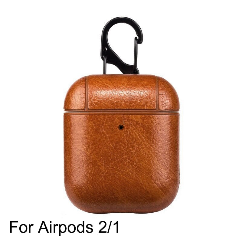 PU Leather Case for Airpods Pro Luxury Protective Cover with Anti-lost Buckle for Air Pods Pro 3 Headphone Earpods Fundas